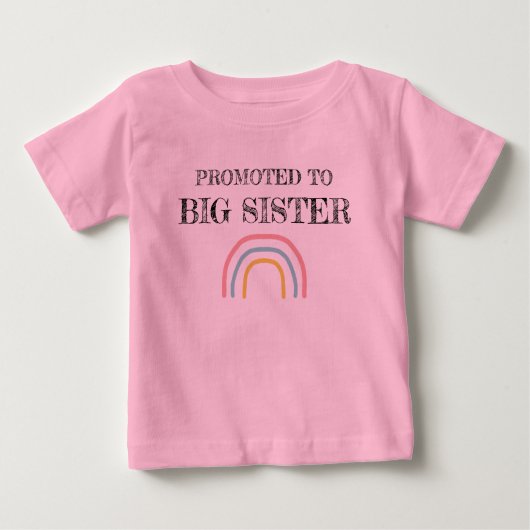 Bevorderd tot Big Sister Rainbow T-shirt (Voorkant)