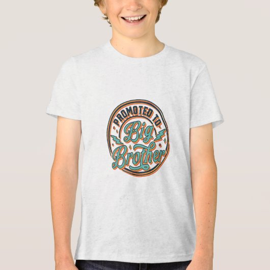 bevorderd tot grote broer  Tri-Blend shirt (Voorkant)
