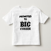 BEVORDERD TOT GROTE COUSIN GEZINSAANKONDIGING  KINDER SHIRTS (Voorkant)