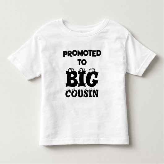 BEVORDERD TOT GROTE COUSIN GEZINSANKONDIGING  KINDER SHIRTS (Voorkant)