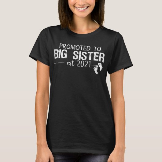 bevorderd tot grote zus est 2021 t-shirt (Voorkant)