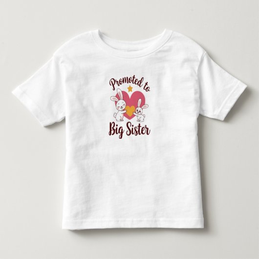 bevorderd tot grote zus kinder shirts (Voorkant)