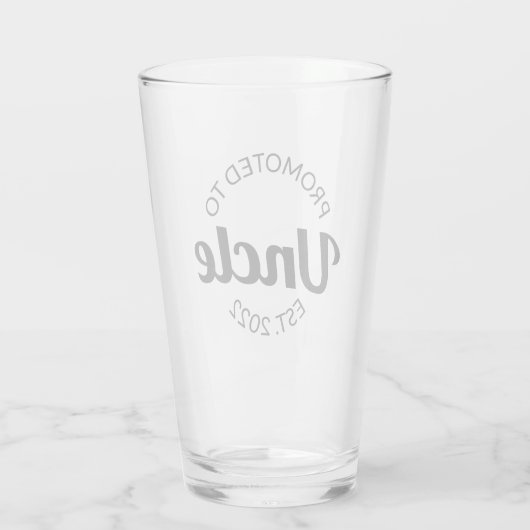 Bevorderd tot oom Est. 2022 I Glas (Achterkant)