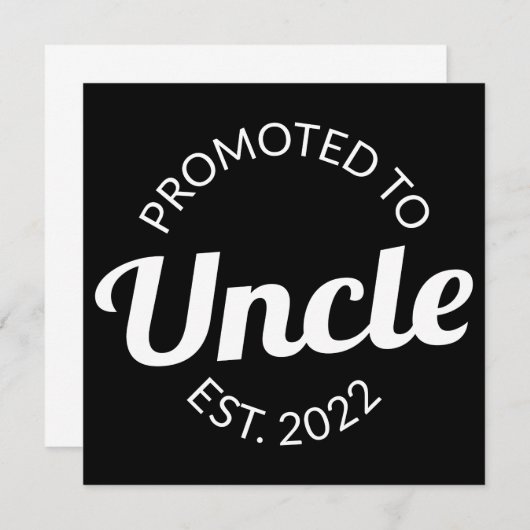 Bevorderd tot oom Est. 2022 I Kaart (Voorkant / Achterkant)