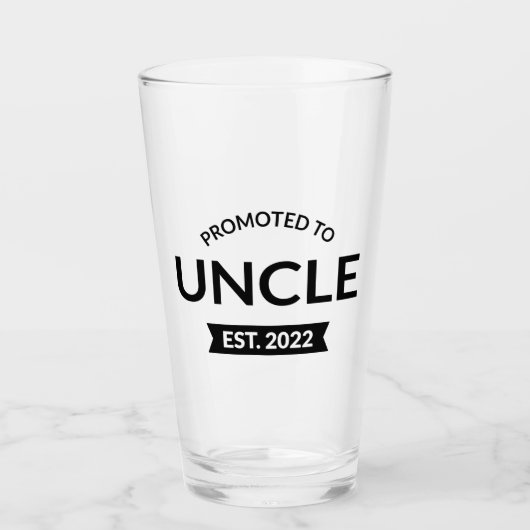 Bevorderd tot oom Est. 2022 II Glas (Voorkant)