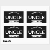 Bevorderd tot oom Est. 2023 II Rechthoekige Sticker (Vel)