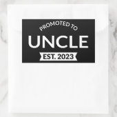Bevorderd tot oom Est. 2023 II Rechthoekige Sticker (Tas)