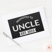 Bevorderd tot oom Est. 2023 II Rechthoekige Sticker (Envelop)