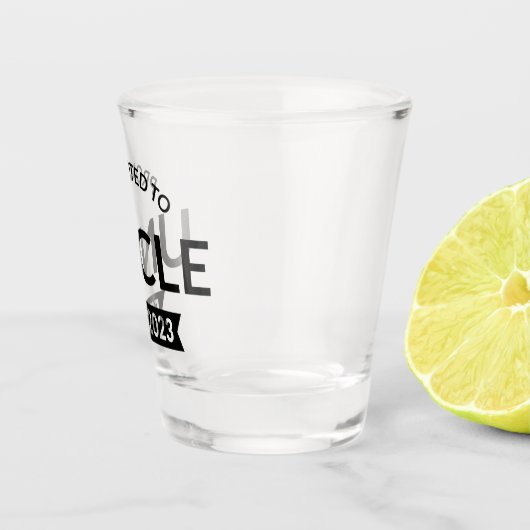 Bevorderd tot oom Est. 2023 II Shot Glas (Rechts)