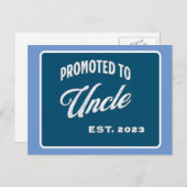 Bevorderd tot oom Est. 2023 voor het eerst oom Feestdagenkaart (Voorkant / Achterkant)