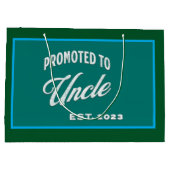 Bevorderd tot oom Est. 2023 voor het eerst oom Groot Cadeauzakje (Achterkant)