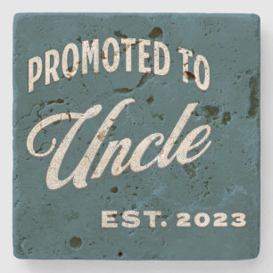 Bevorderd tot oom Est. 2023 voor het eerst oom Stenen Onderzetter