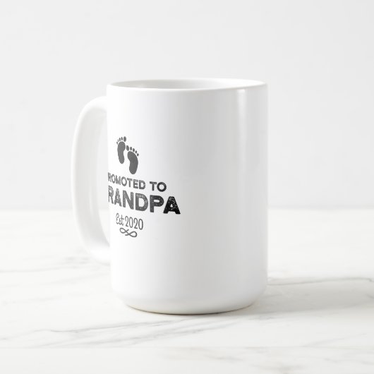 Bevorderd tot opa 2020 New Grandfather om te worde Koffiemok (Voorkant links)