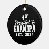 Bevorderd tot opa 2024 Nieuwe opa zwangerschap Keramisch Ornament (Links)