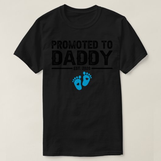 bevorderd tot pappa est 2020 t-shirt (Design voorkant)