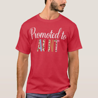Bevorderd tot tante Pregnancy Announcement Leopard T-shirt