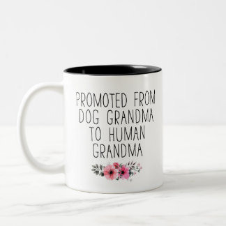 Bevorderd van Dog Grandma tot Human Grandma Two-To Tweekleurige Koffiemok