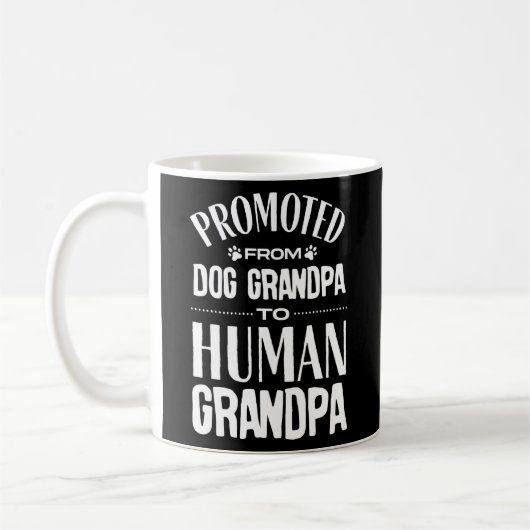 Bevorderd van Dog Grandpa tot Human Grandpa Koffiemok (Links)