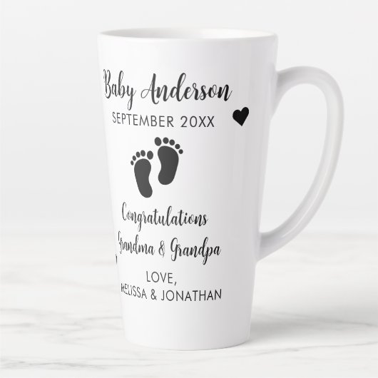 Bevorderd van grootouders Menselijk Baby Latte Mok (Rechts)