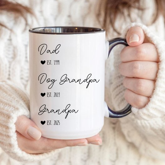 Bevorderd van grootouders van honden naar grootoud mok