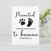 Bevorderd van grootouders van honden tot mensen, z bedankkaart (Staand voorkant)