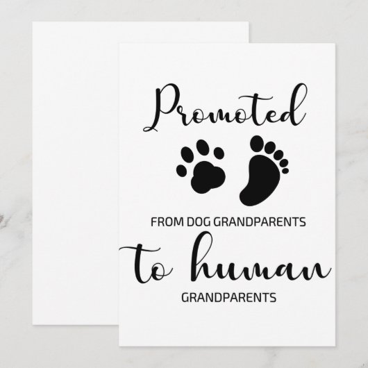 Bevorderd van grootouders van honden tot mensen, z bedankkaart (Voorkant / Achterkant)