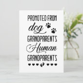 Bevorderd van grootouders van honden tot mensen, z bedankkaart (Staand voorkant)