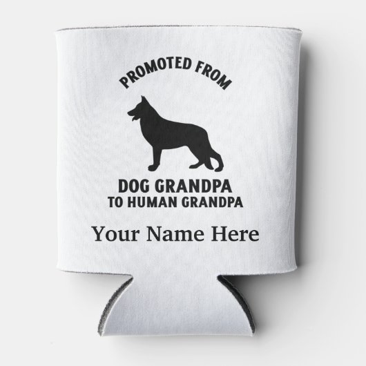 Bevorderd van hondenopa tot menselijke opa blikjeskoeler (Voorkant)