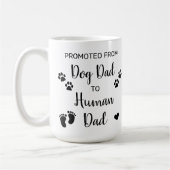 Bevorderde hond-pap voor menselijke vader Zwangers Koffiemok (Links)