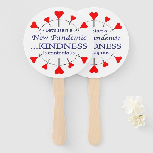 Bevorderen Kindness Handwaaier (Voorkant en achterkant)