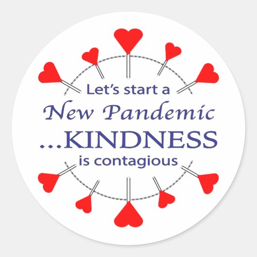 Bevorderen Kindness Ronde Sticker (Voorkant)