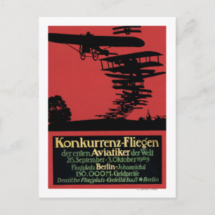 Bevorderend Poster voor de luchtvaart Konkurrenz-F Briefkaart