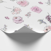 Bevordering Bohemian Floral Boho Girl Pink Cadeaupapier (Hoek)