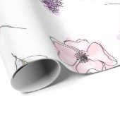 Bevordering Bohemian Floral Boho Girl Pink Cadeaupapier (Rol Hoek)