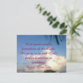 BEVORDERING: POSTKAART "NOOIT AAN GOD GEVEN" (Staand voorkant)