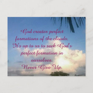 BEVORDERING: POSTKAART "NOOIT AAN GOD GEVEN"