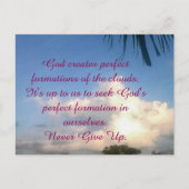 BEVORDERING: POSTKAART "NOOIT AAN GOD GEVEN" (Voorkant)