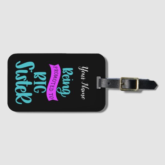 Bevordering tot grote zuster bagagelabel (Voorkant (horizontaal))