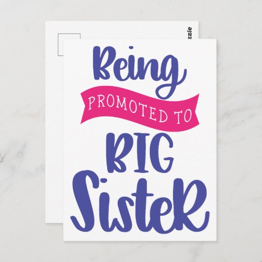 Bevordering tot grote zuster briefkaart (Voorkant / Achterkant)