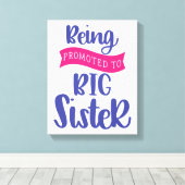 Bevordering tot grote zuster canvas afdruk (Insitu (Houten vloer))