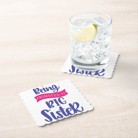 Bevordering tot grote zuster kartonnen onderzetters (Insitu)