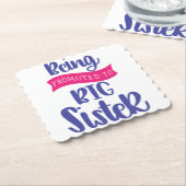 Bevordering tot grote zuster kartonnen onderzetters (Gebogen)