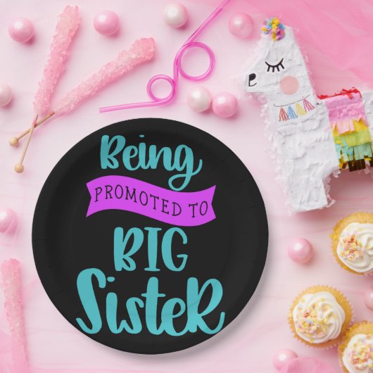Bevordering tot grote zuster papieren bordje (Feest)