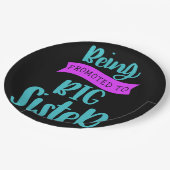 Bevordering tot grote zuster papieren bordje (Gekanteld)