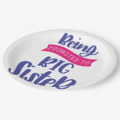 Bevordering tot grote zuster papieren bordje (Gekanteld)