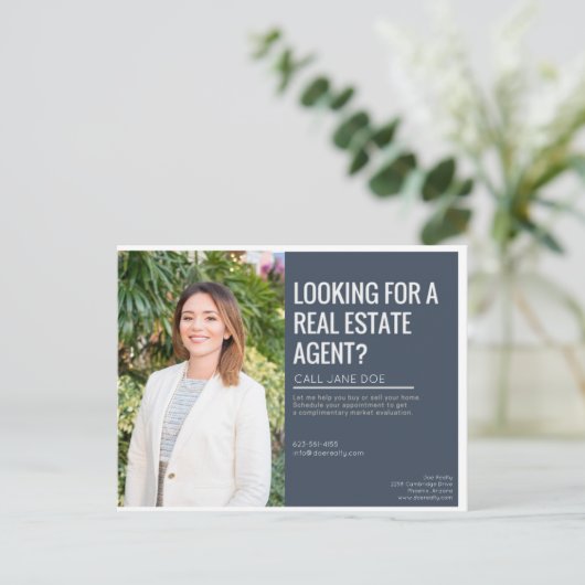 Bevordering van Briefkaart voor Estate Agent (Staand voorkant)