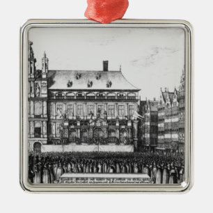 Bevordering van de vrede metalen ornament