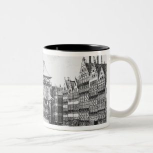 Bevordering van de vrede tweekleurige koffiemok