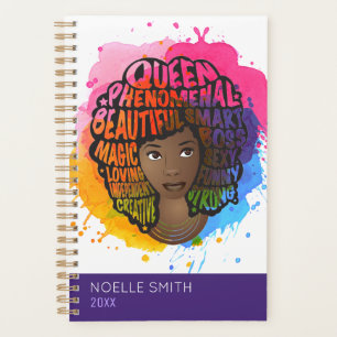 Bevordering van de Waterverf van Black Women Natur Planner