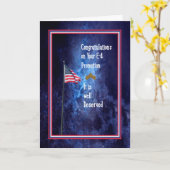 Bevordering van een E-4 Blue met vlag Kaart (Gele Bloem)